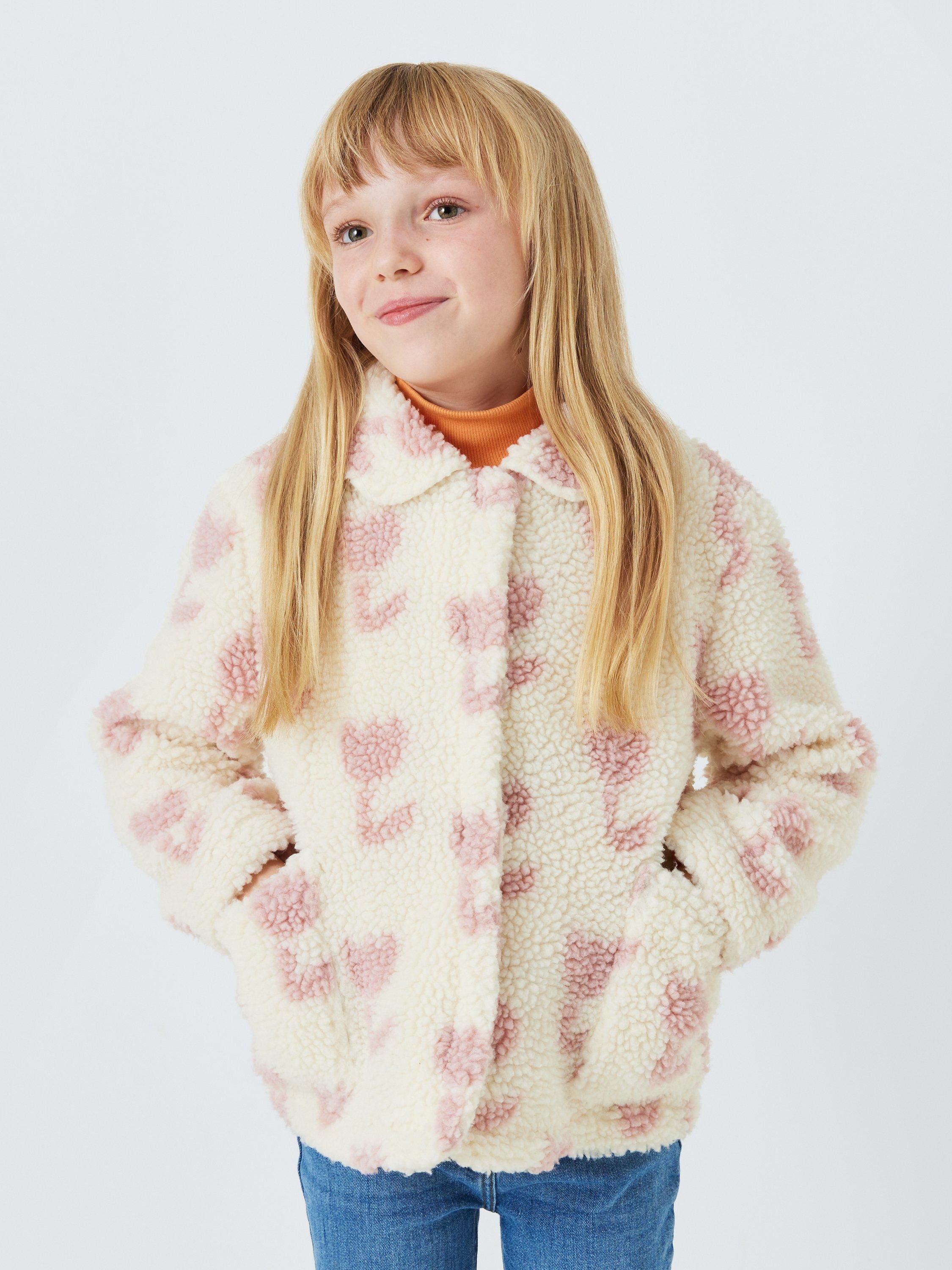 John Lewis ANYDAY Kids' Tulip Borg Jacket, Multi