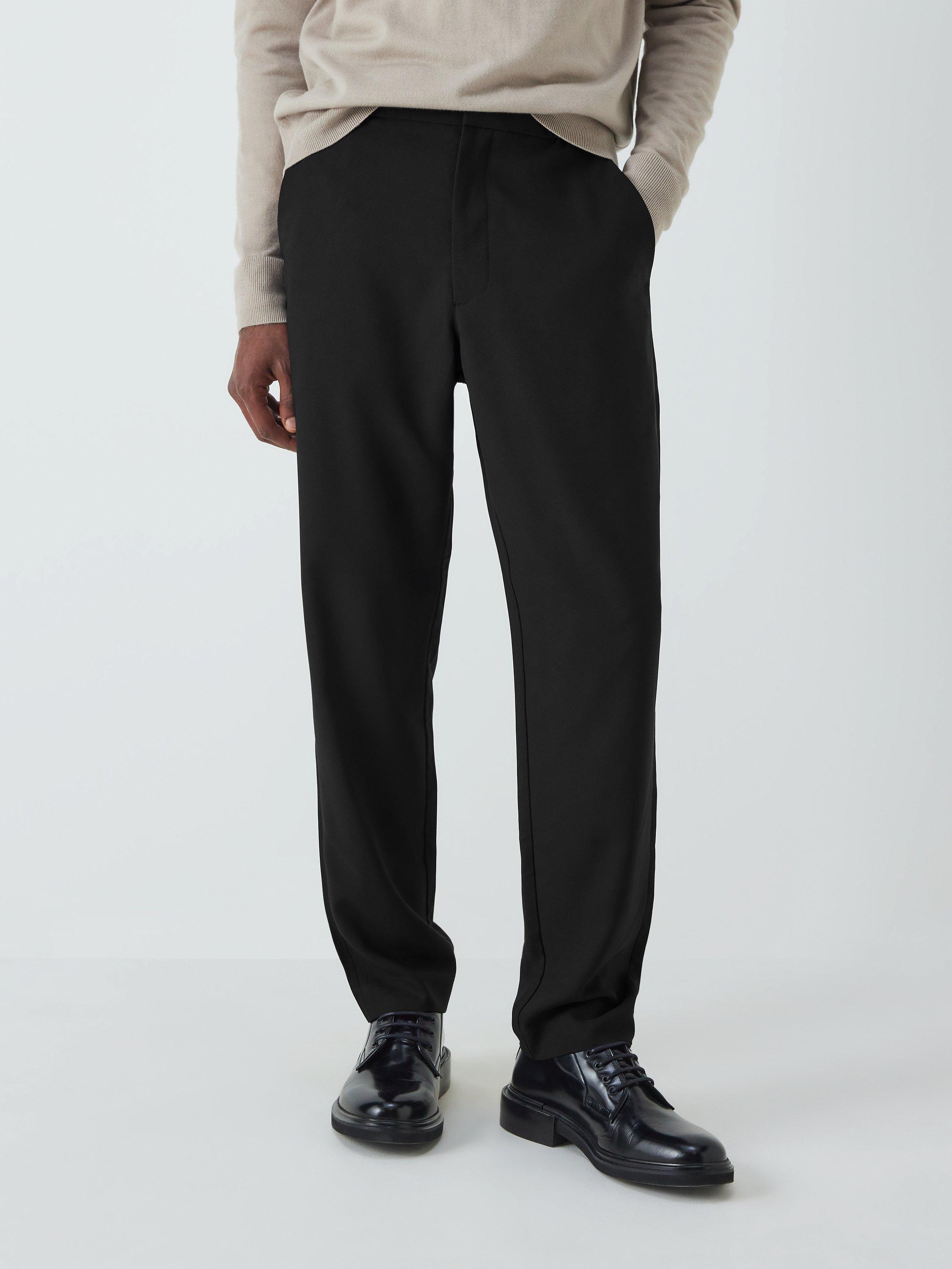 Kin Twill Easy Straight Fit Trousers, Black Beauty