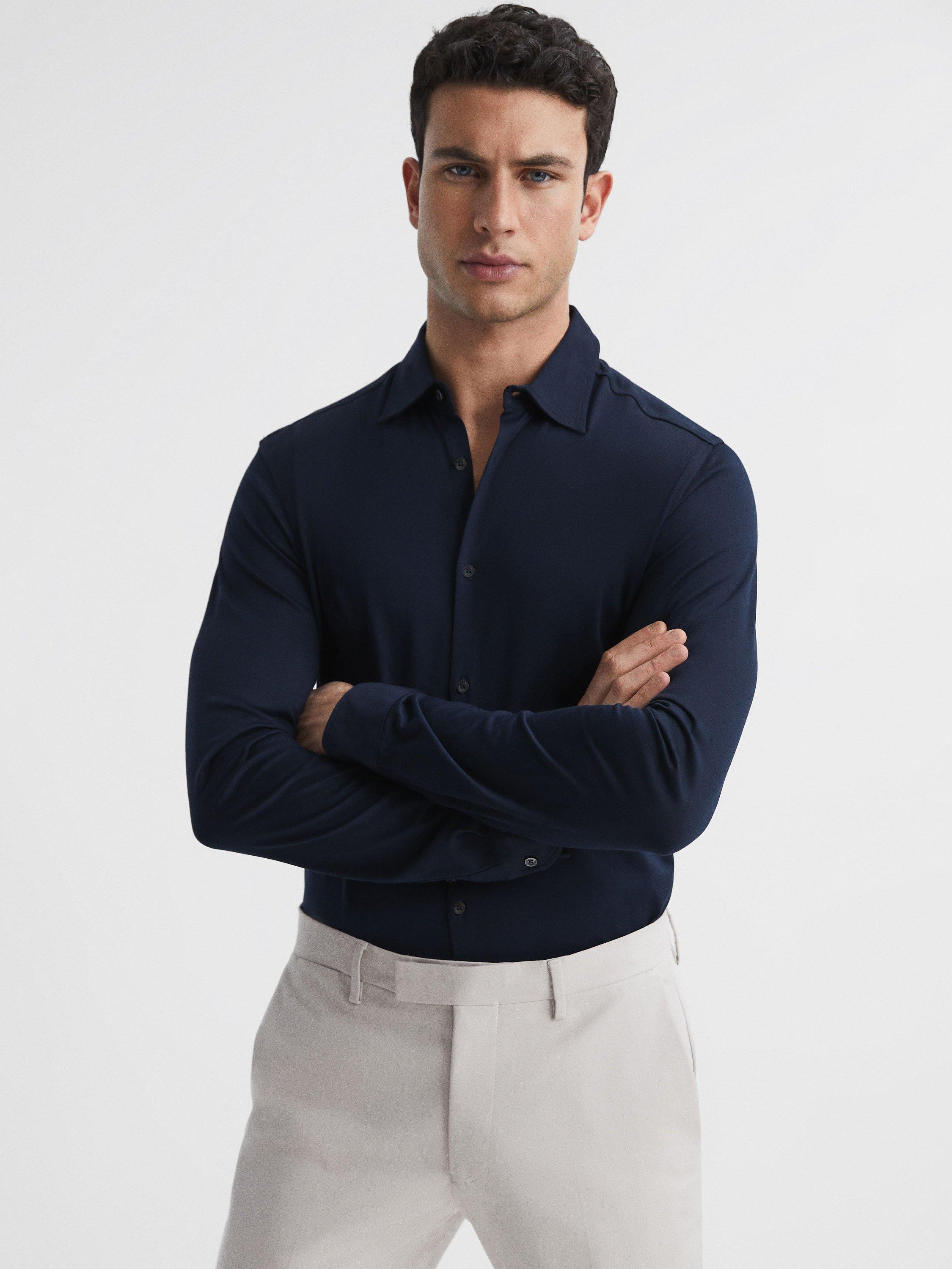 Reiss King Mercerised Cotton Shirt