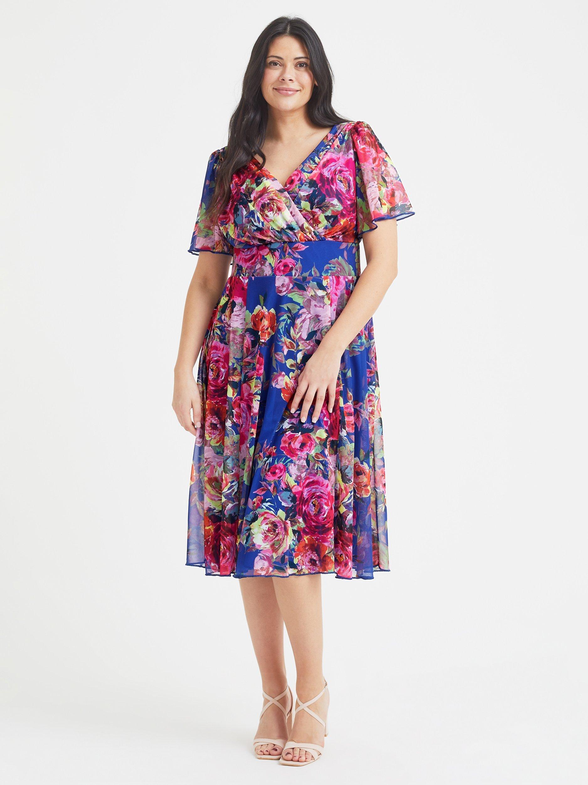 Scarlett & Jo Victoria Midi Dress, Blue/Multi