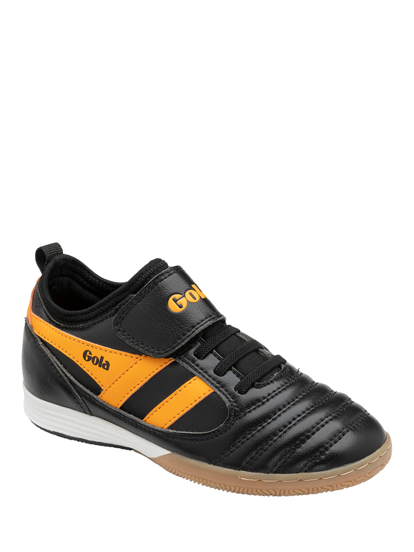 Product image 2 of 6, which shows Gola Kids' Junior Performance Ceptor TX QF Football Trainers, Black/Sun, 28