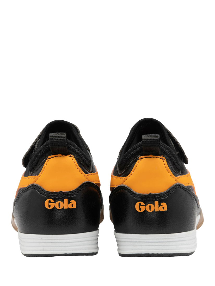 Product image 4 of 6, which shows Gola Kids' Junior Performance Ceptor TX QF Football Trainers, Black/Sun, 28