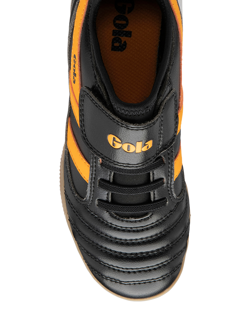 Product image 5 of 6, which shows Gola Kids' Junior Performance Ceptor TX QF Football Trainers, Black/Sun, 28