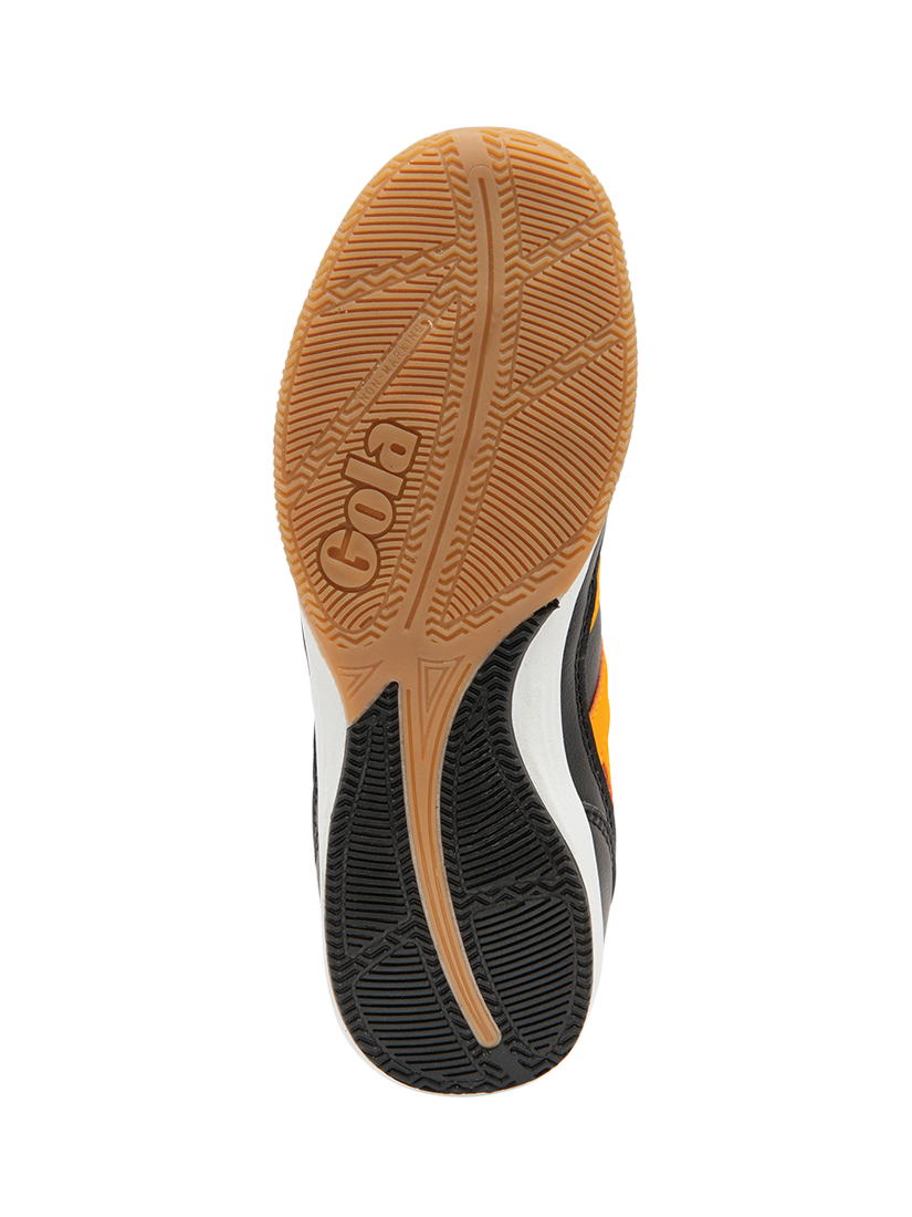Product image 6 of 6, which shows Gola Kids' Junior Performance Ceptor TX QF Football Trainers, Black/Sun, 28