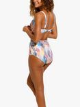Panos Emporio Chara Leaf Print Fold Over Bikini Brief, Multi