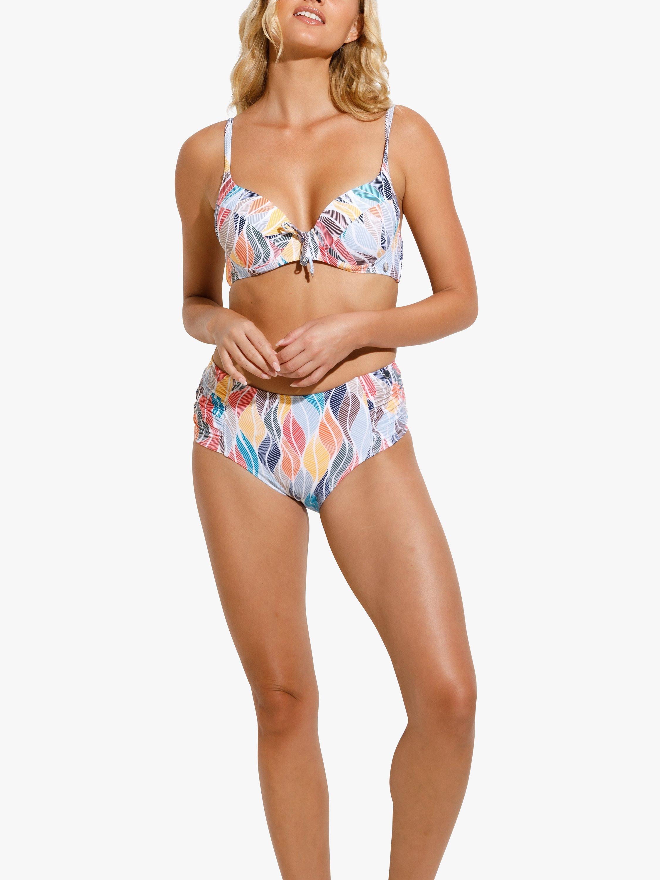 Panos Emporio Olympia Leaf Print High Waist Bikini Brief, Multi