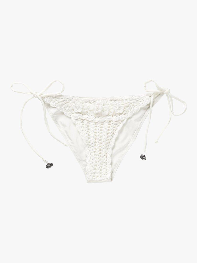 Product image 3 of 5, which shows Panos Emporio Crochet Lace Kandia Side Tie Bikini Briefs, Off White, 6