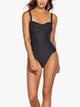 Panos Emporio Potenza Polka Dot Shaping Swimsuit, Black/White