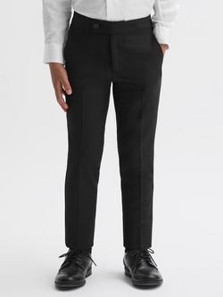 Reiss Kids' Knightsbridge Plain Tailored Trousers, Black, Black