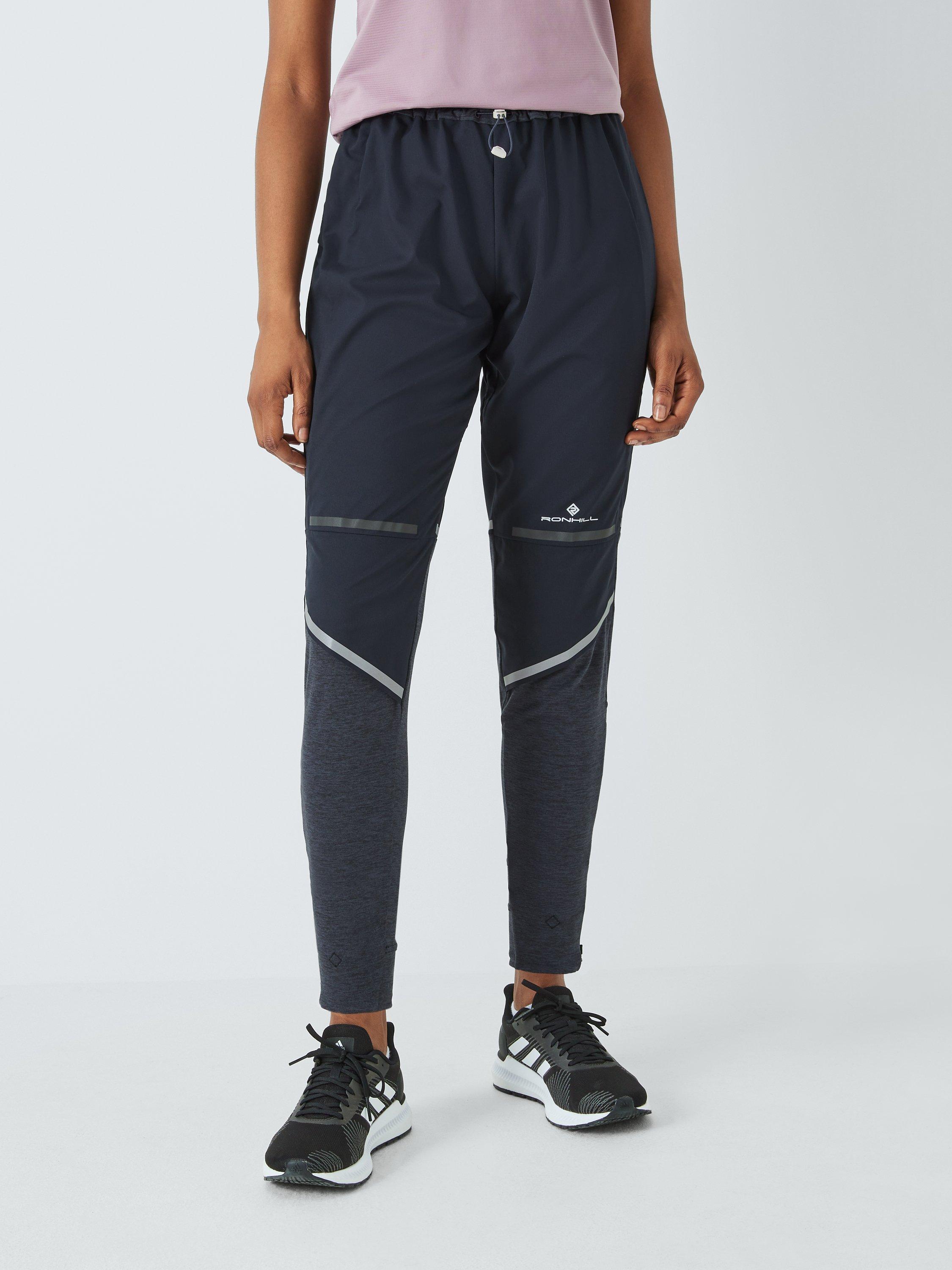 Ronhill Running Slim Fit Trousers, Black/Charcoal Marl