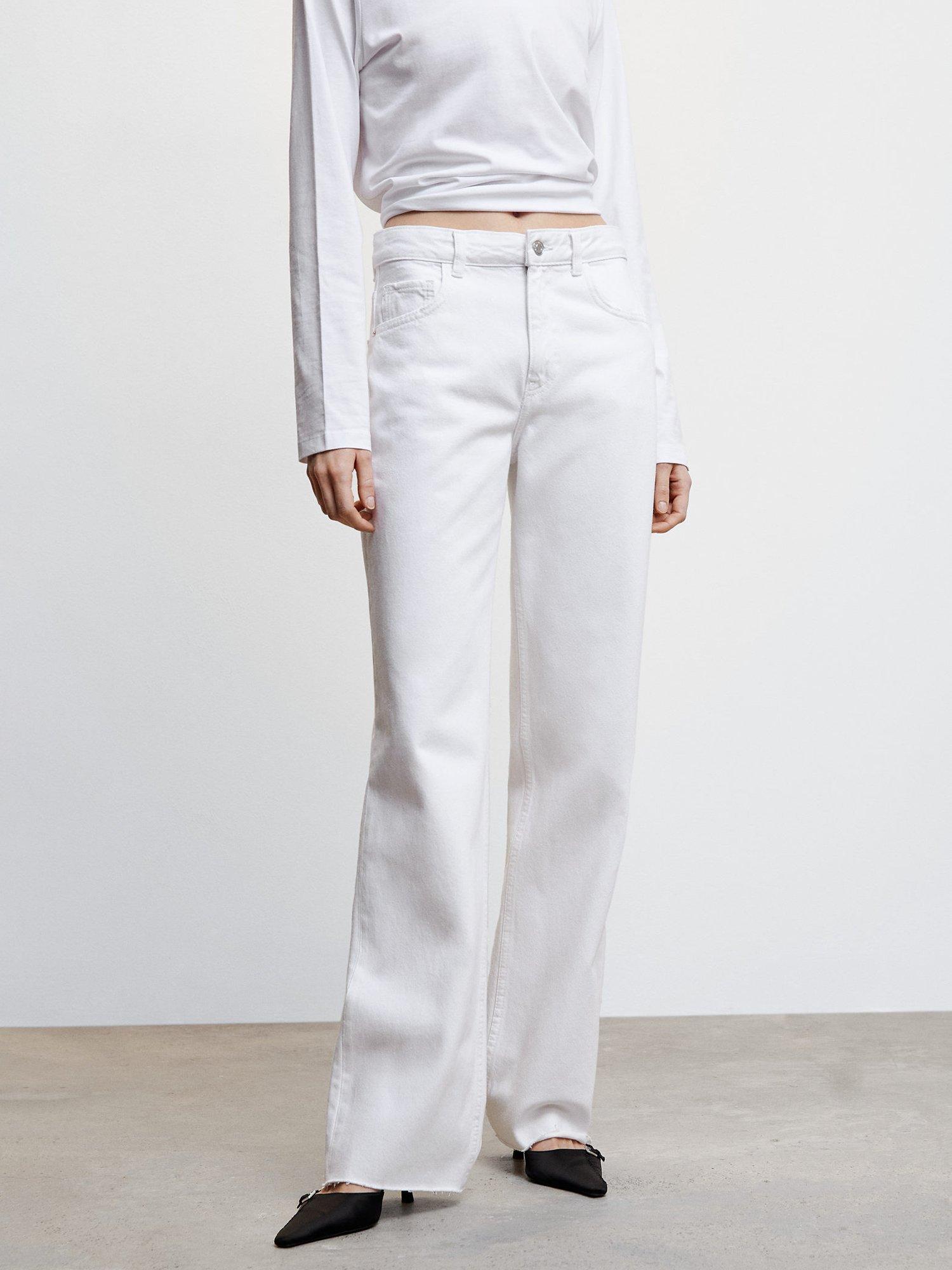 Mango Danila Mid Rise Jeans, White