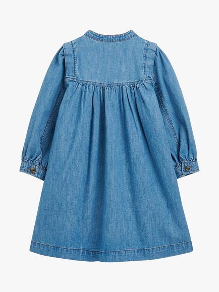 Whistles Kids'  Max Chambray Mini Dress, Denim - view 2, Denim