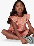 Whistles Kids' Ditsy Square Ursula T-Shirt, Pink/Multi