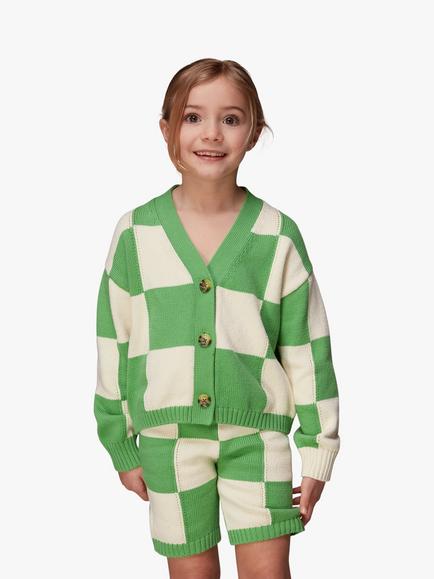 Whistles Kids' Knitted Shorts, Green/Multi, Green/Multi