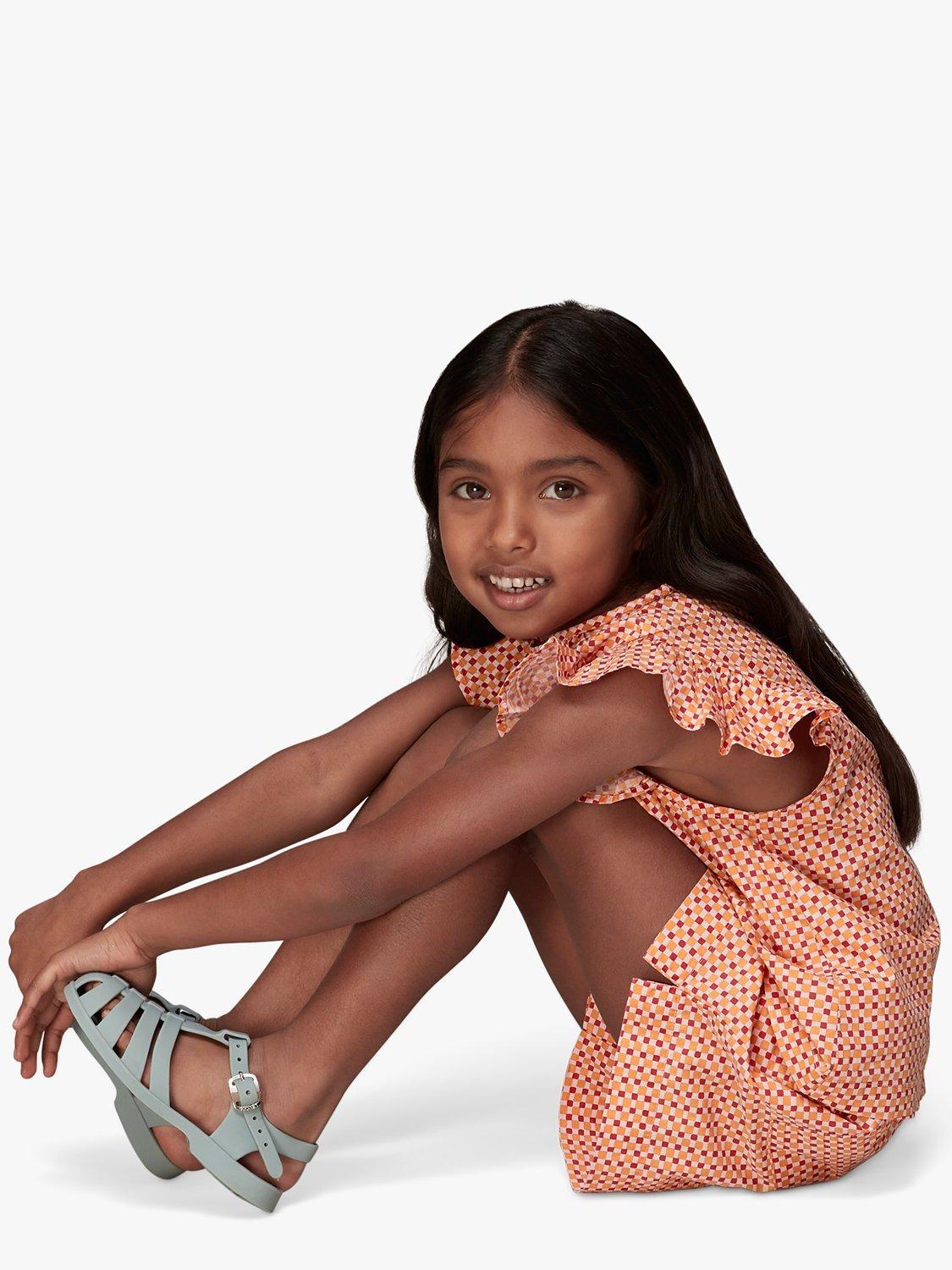 Product image 3 of 6, which shows Whistles Kids' Sammy Cotton Ditsy Square Shorts, Pink/Multi, 3-4 years