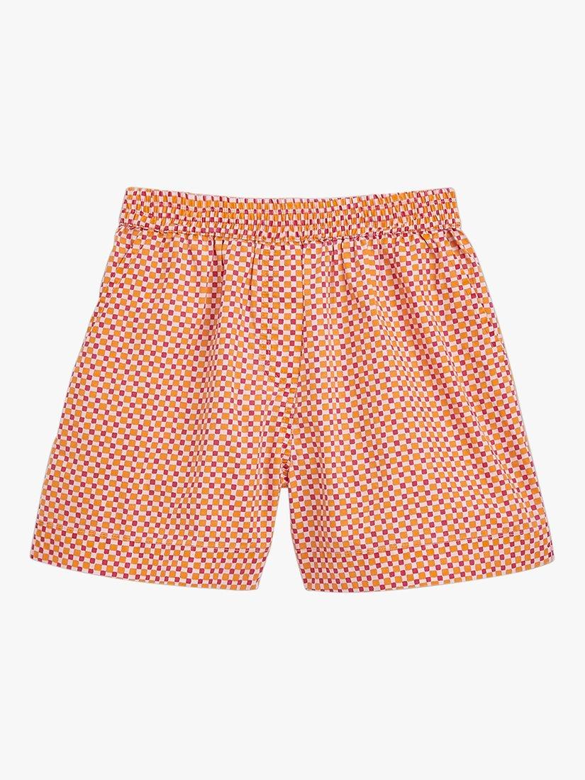 Product image 4 of 6, which shows Whistles Kids' Sammy Cotton Ditsy Square Shorts, Pink/Multi, 3-4 years