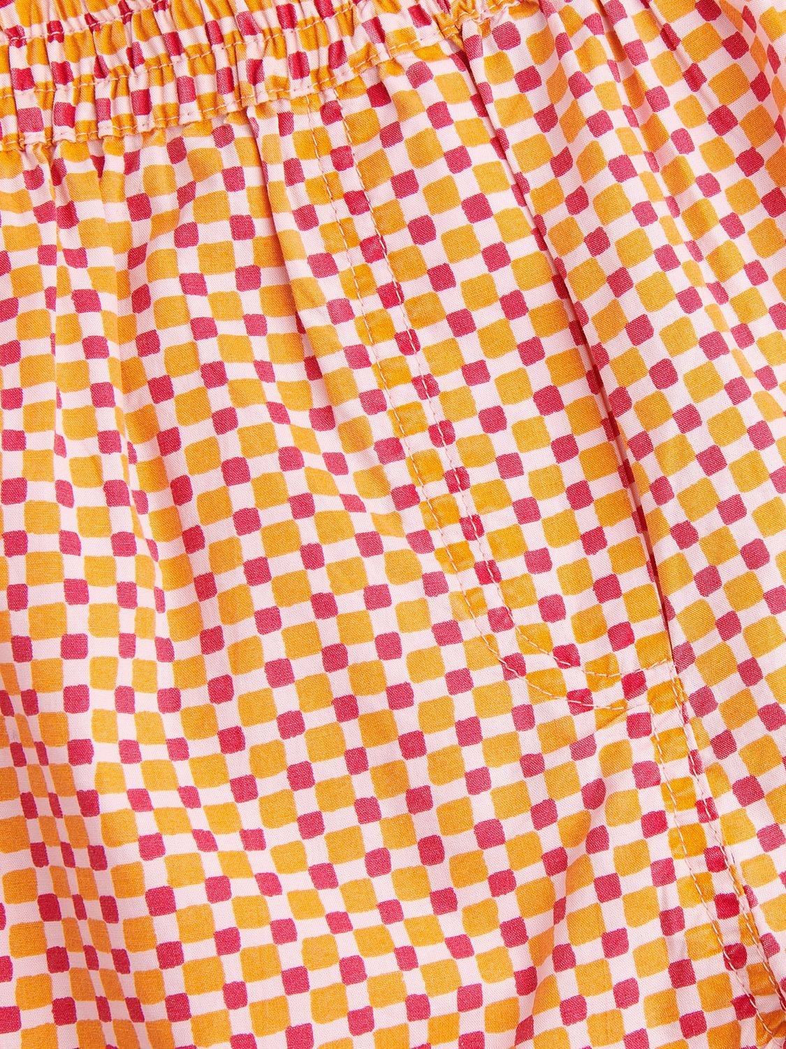 Product image 6 of 6, which shows Whistles Kids' Sammy Cotton Ditsy Square Shorts, Pink/Multi, 3-4 years