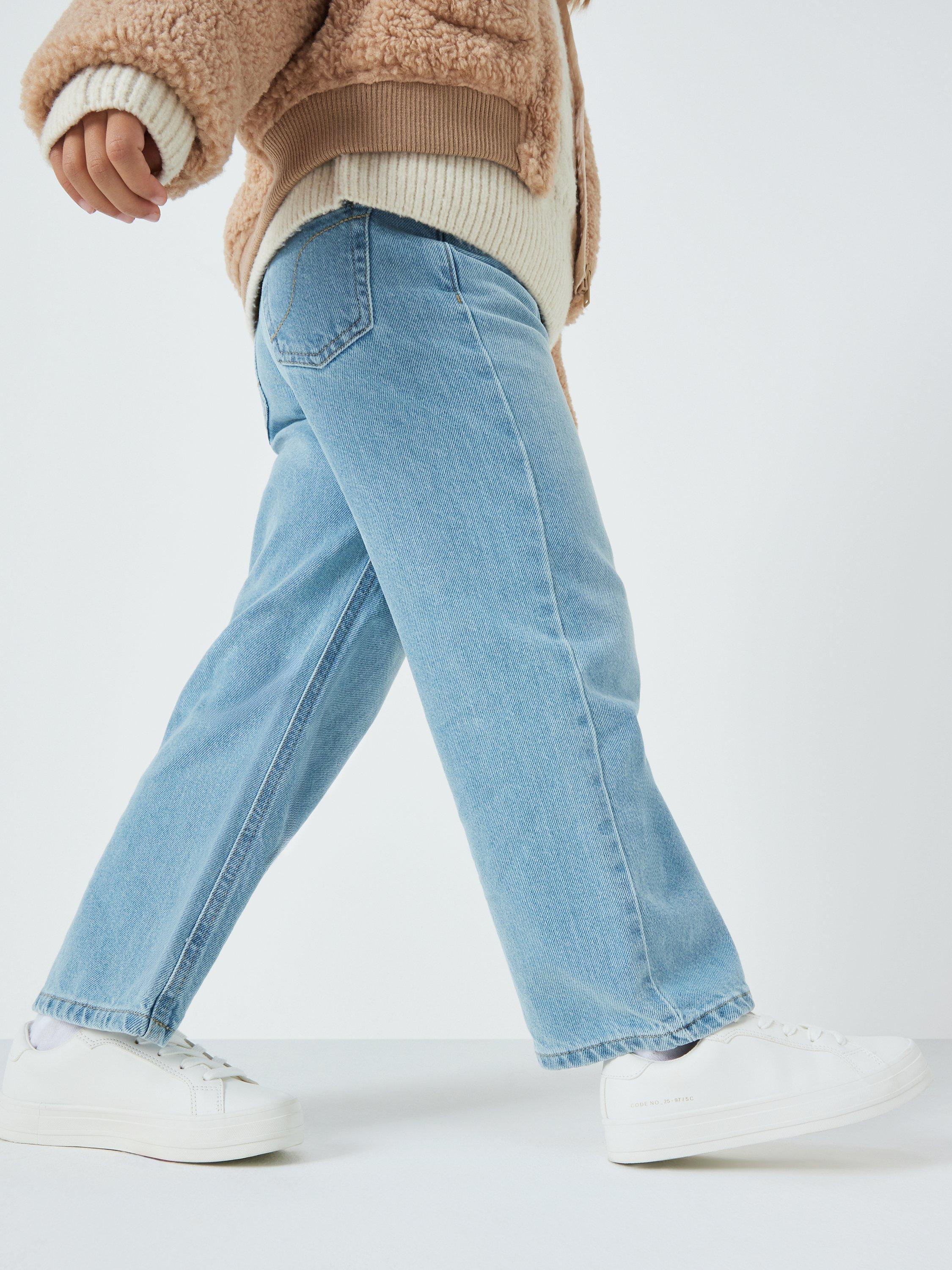 John Lewis Girls Wide Leg Jeans Blue