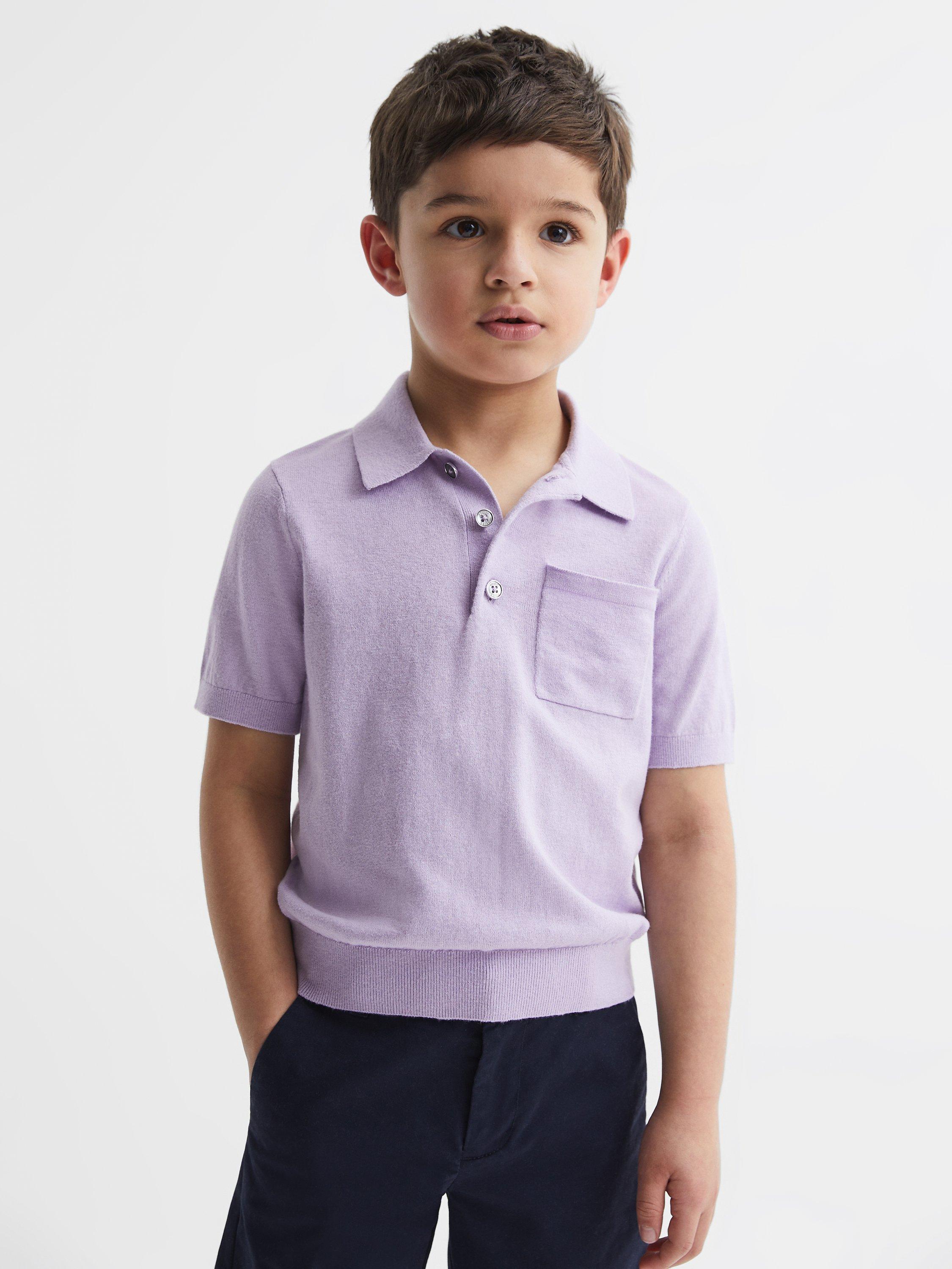 Reiss Kids' Ralphy Short Sleeve Half Button Top