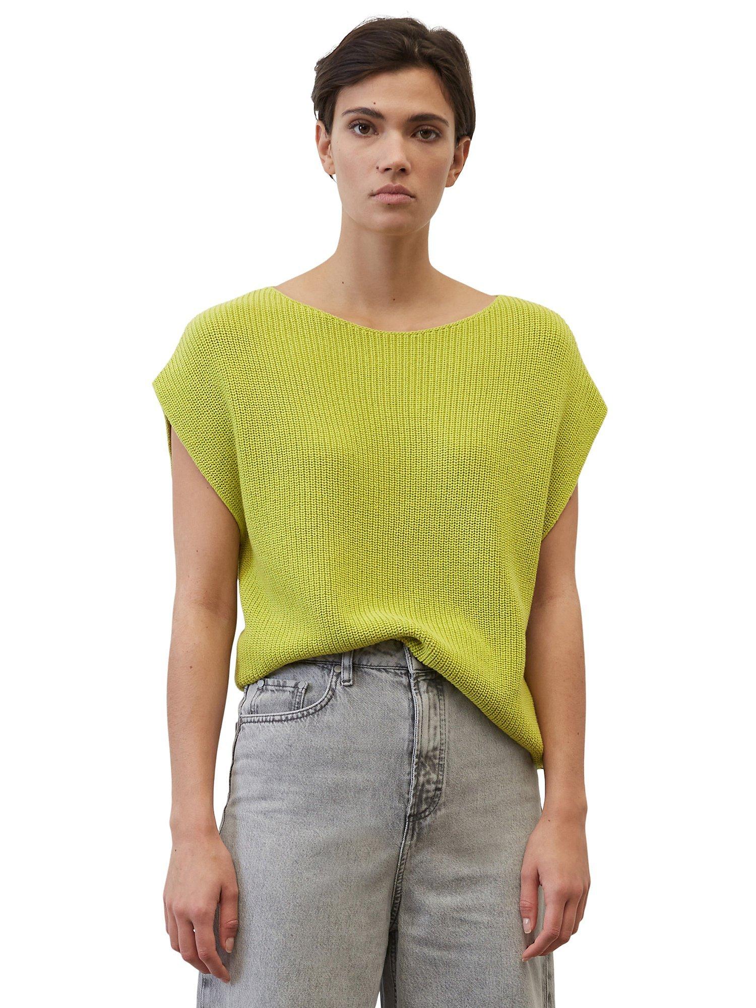 Marc O'Polo Sleeveless Knitted Jumper, Lime Green