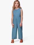 Whistles Kids' Sydney Chambray Jumpsuit, Denim