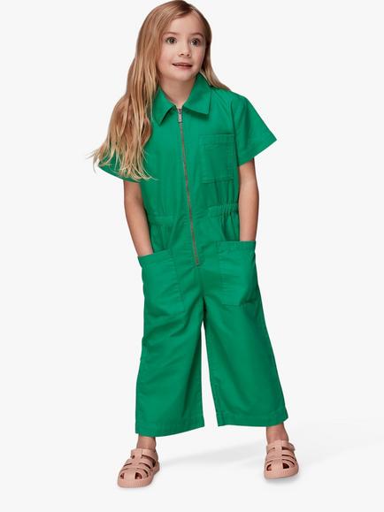 Whistles Kids' Ryley Jumpsuit, Green, Green