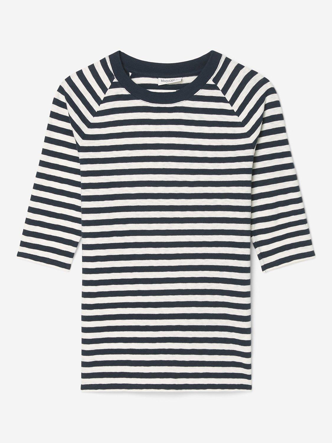 Product image 6 of 6, which shows Marc O'Polo Denim Striped Jersey Cotton T-Shirt, Multi/Navy Teal, L