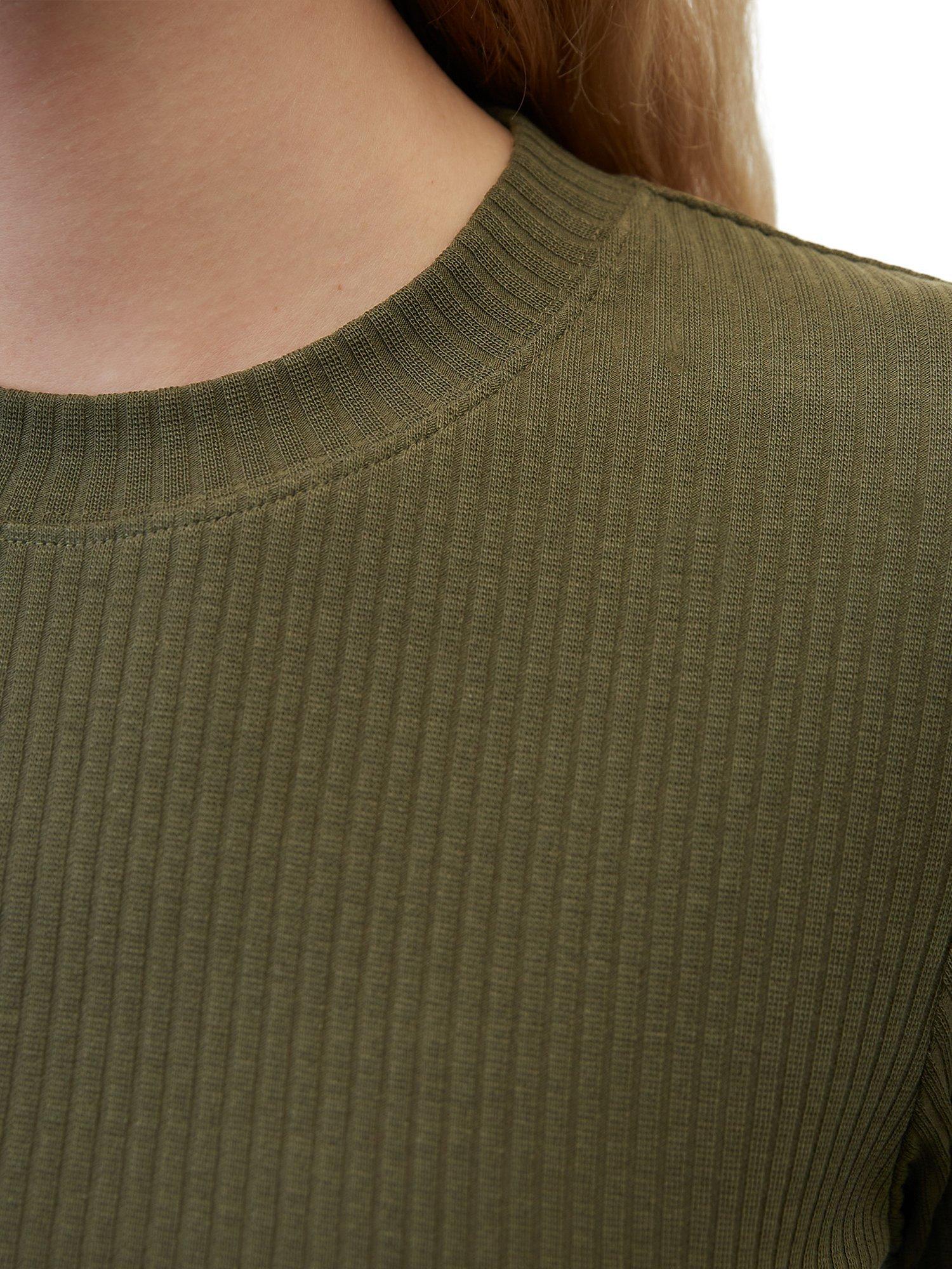 Product image 4 of 6, which shows Marc O'Polo Ribbed Long Sleeve Top, Dakota Shadow, XL