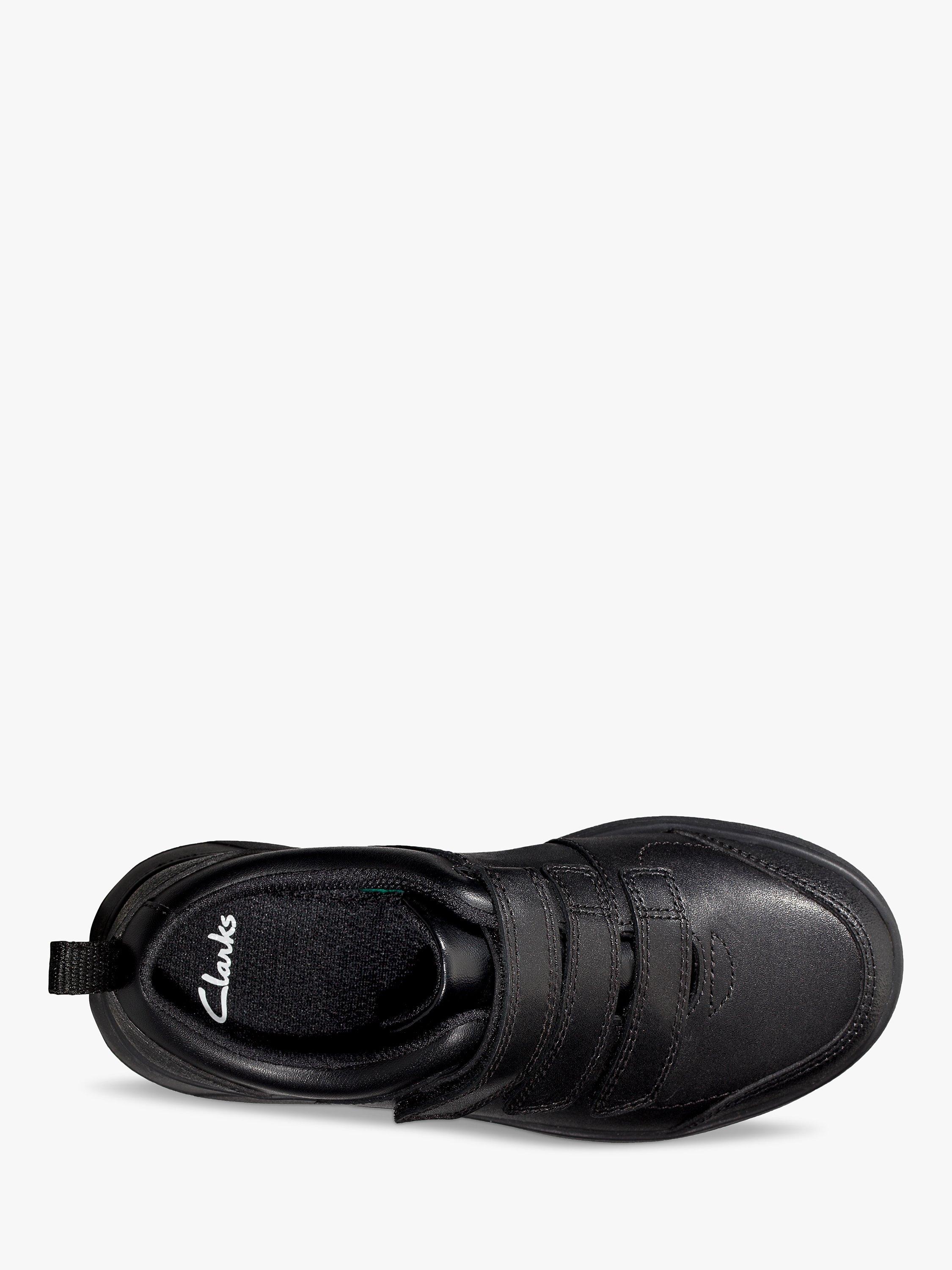 Product image 6 of 7, which shows Clarks Kids' Scrape Sky Leather School Shoes, Black, 6F