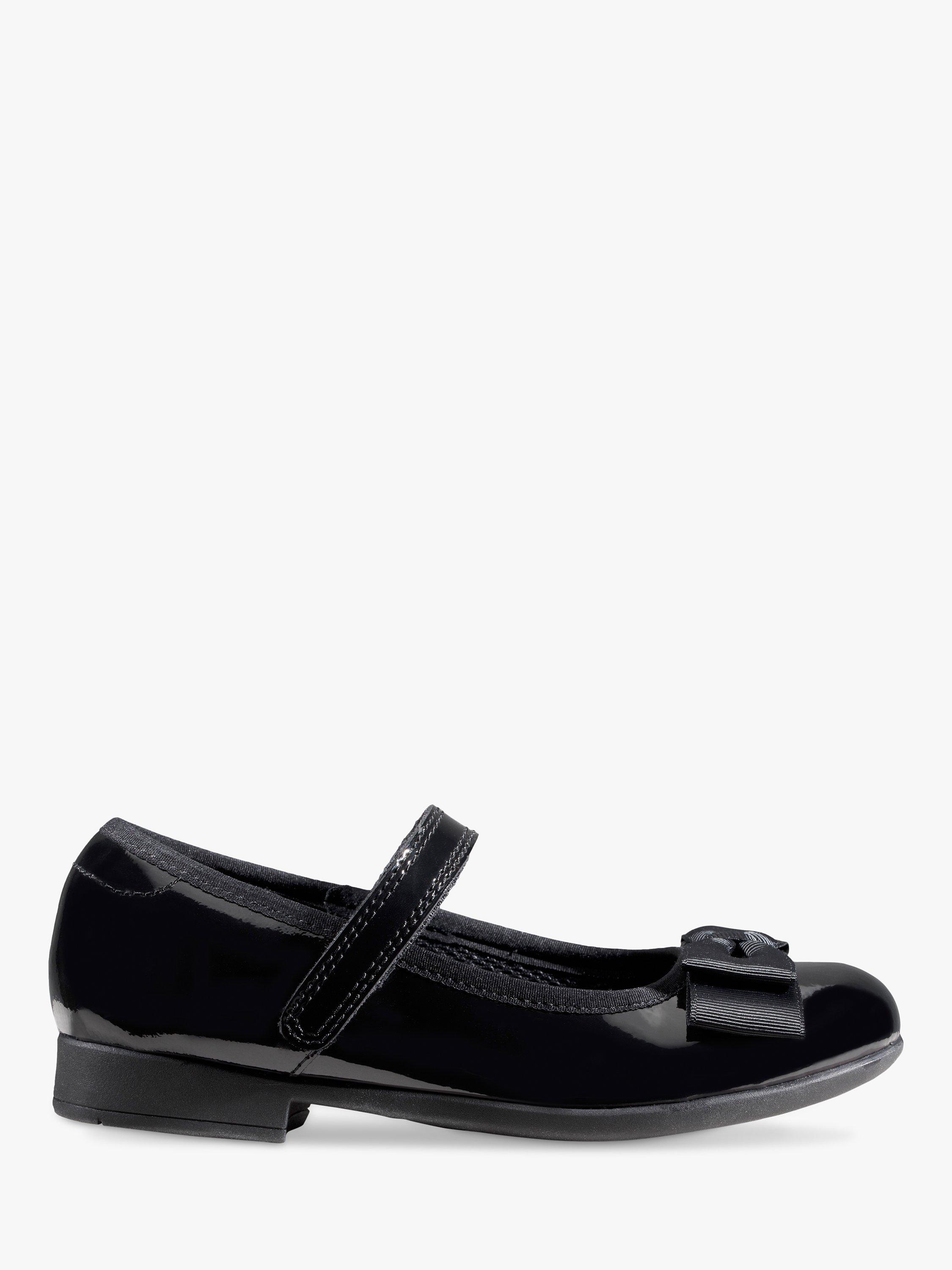 Product image 1 of 8, which shows Clarks Kids' Scala Tap Mary Jane School Shoes, Black Patent, 2.5G