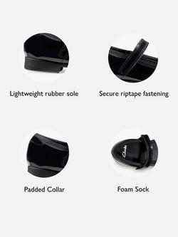 Clarks Kids' Scala Tap Mary Jane School Shoes - view 2, Black Patent