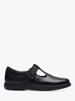 Clarks Kids' Jazzy Tap School Shoes, Black Leather