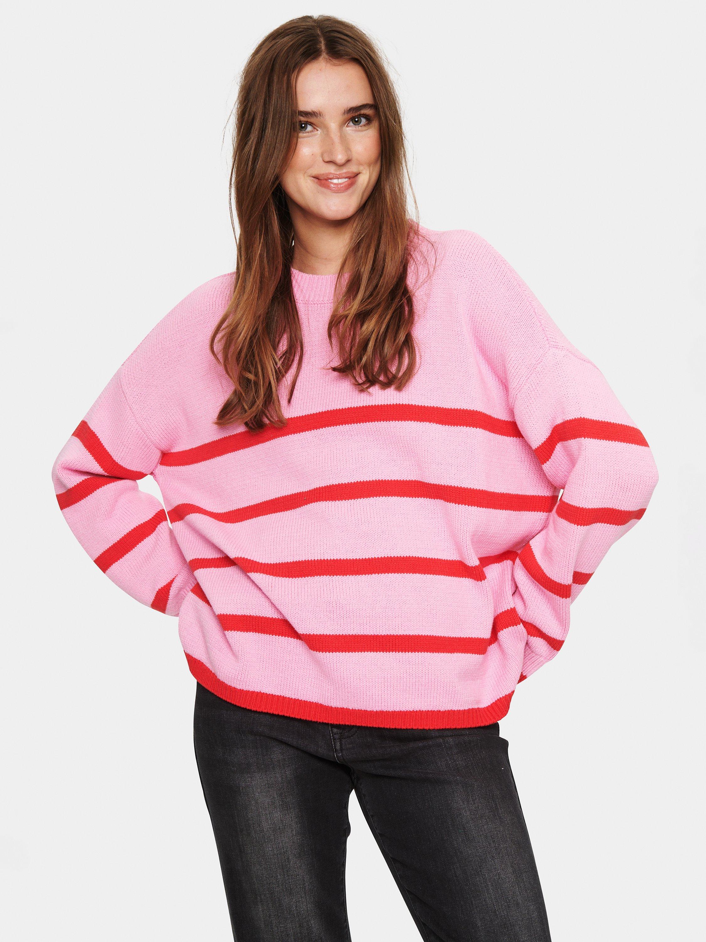 Saint Tropez Terna Stripe Jumper, Prism Pink