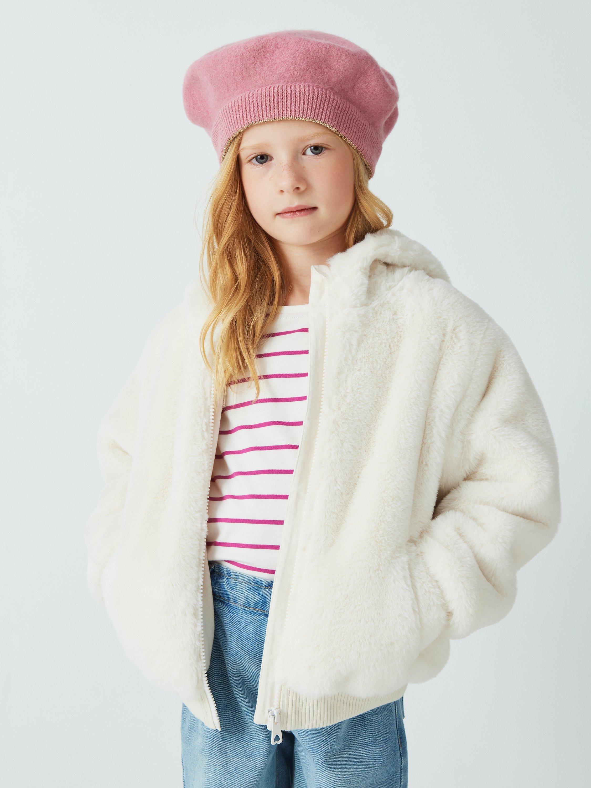 John Lewis Kids' Wool Rich Beret, Pink