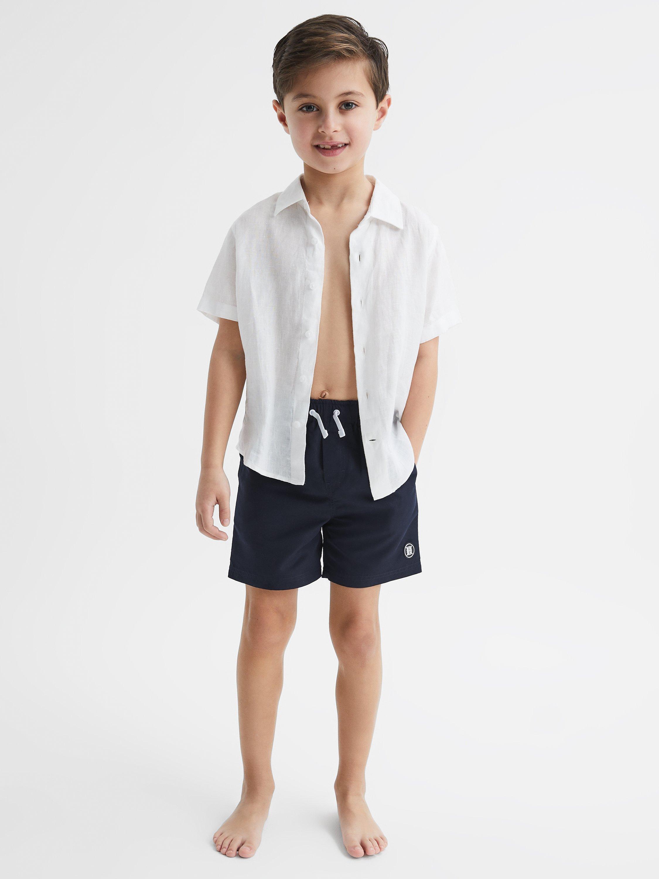 Reiss Kids' Wave Swim Shorts, Navy