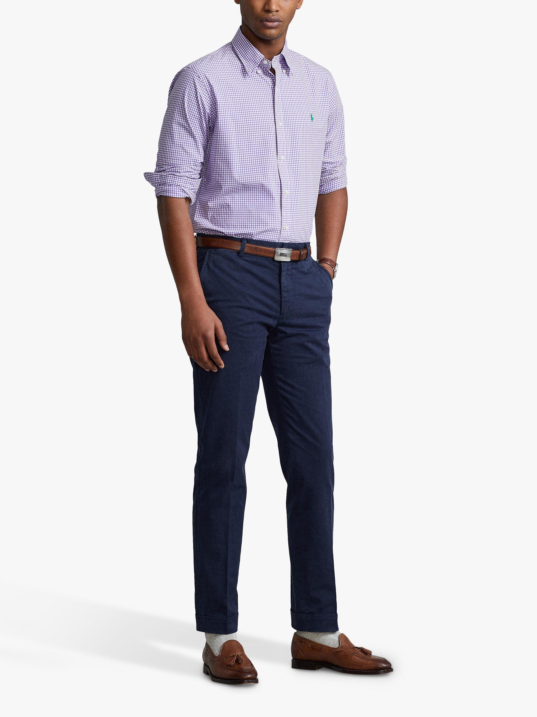 Polo Ralph Lauren Long Sleeve Checked Shirt, Purple, S