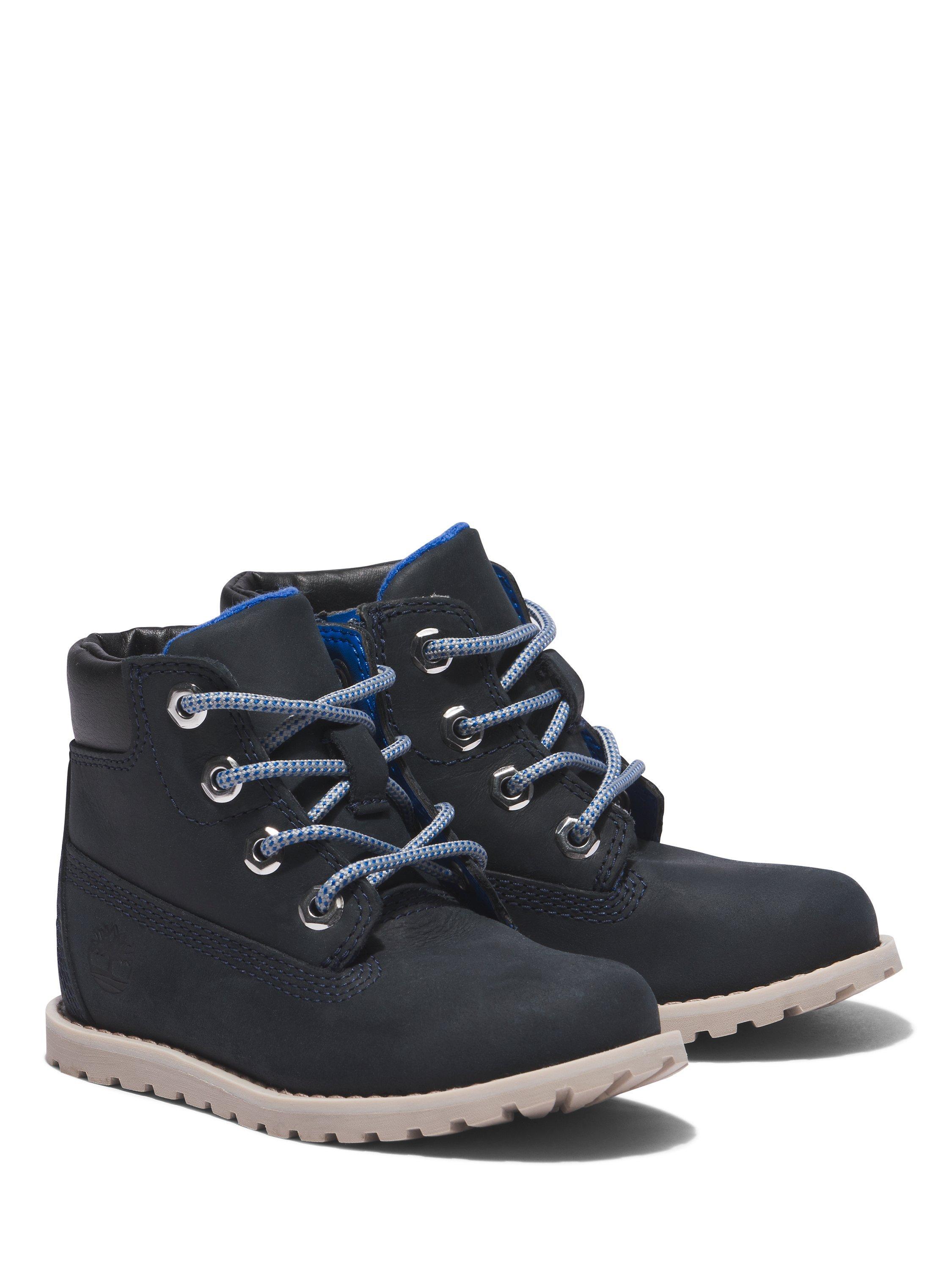 Product image 2 of 6, which shows Timberland Kids' Pokey Pine Ankle Boots, Navy, 21