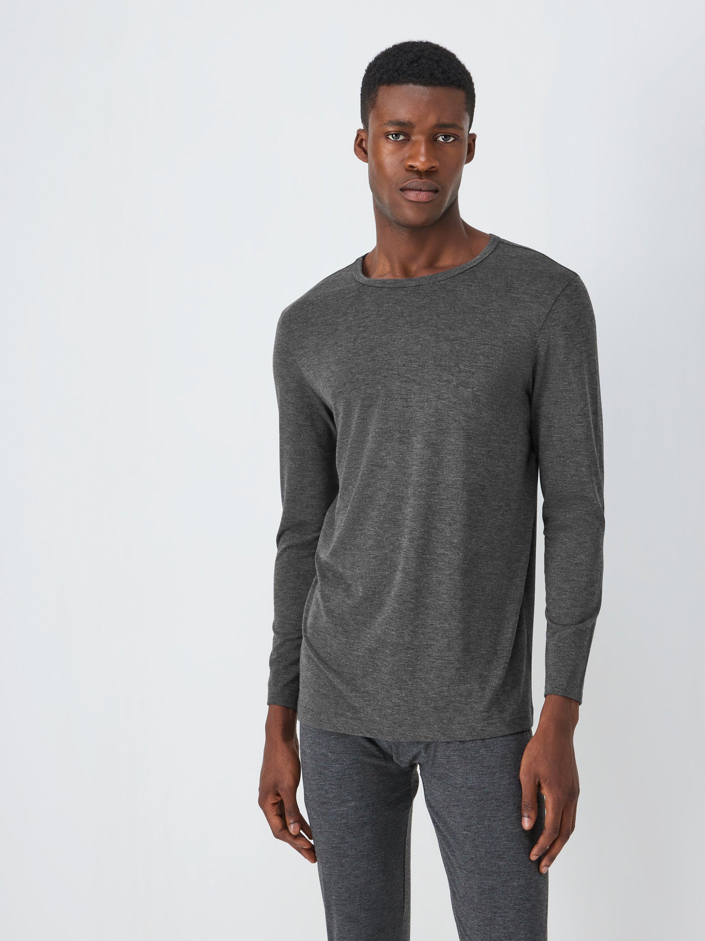 John Lewis Thermal Long Sleeve Top, Mid Grey
