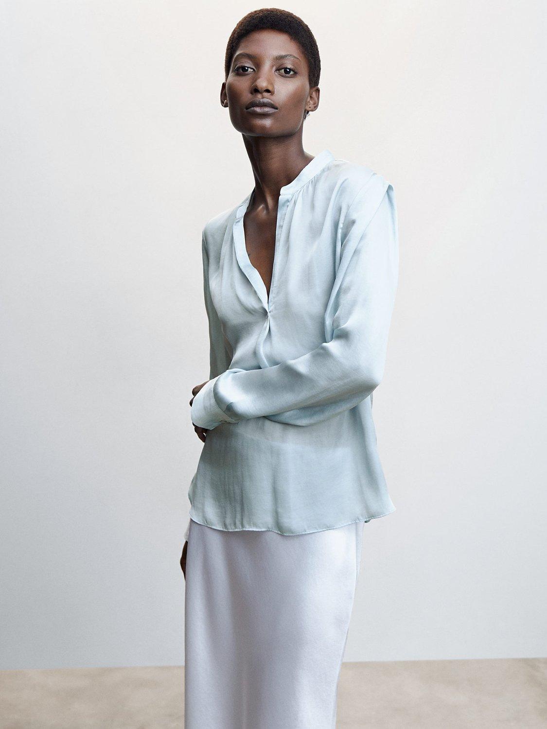 Mango Clarita Satin Blouse