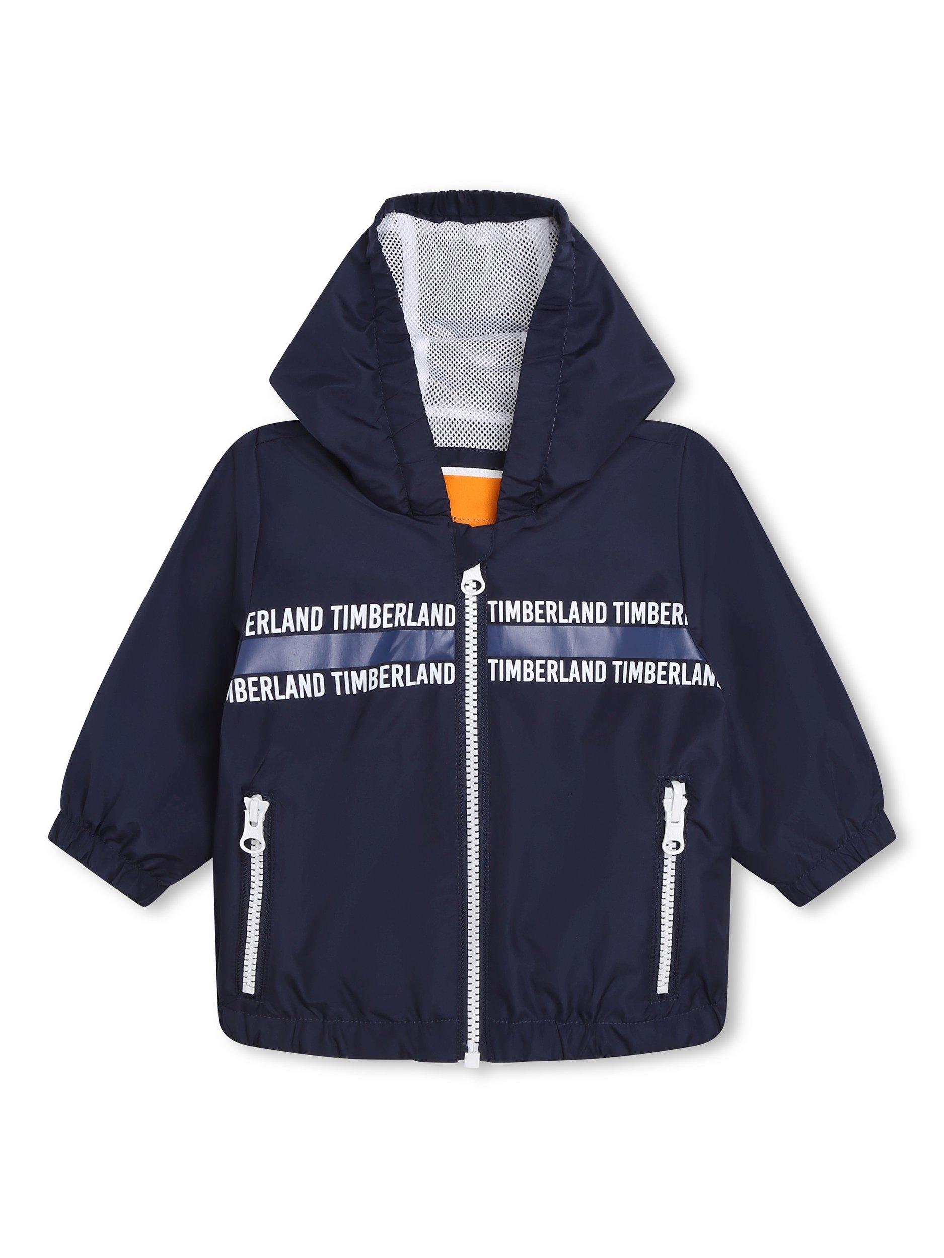 Timberland Baby Logo Embroidered Windbreaker, Navy