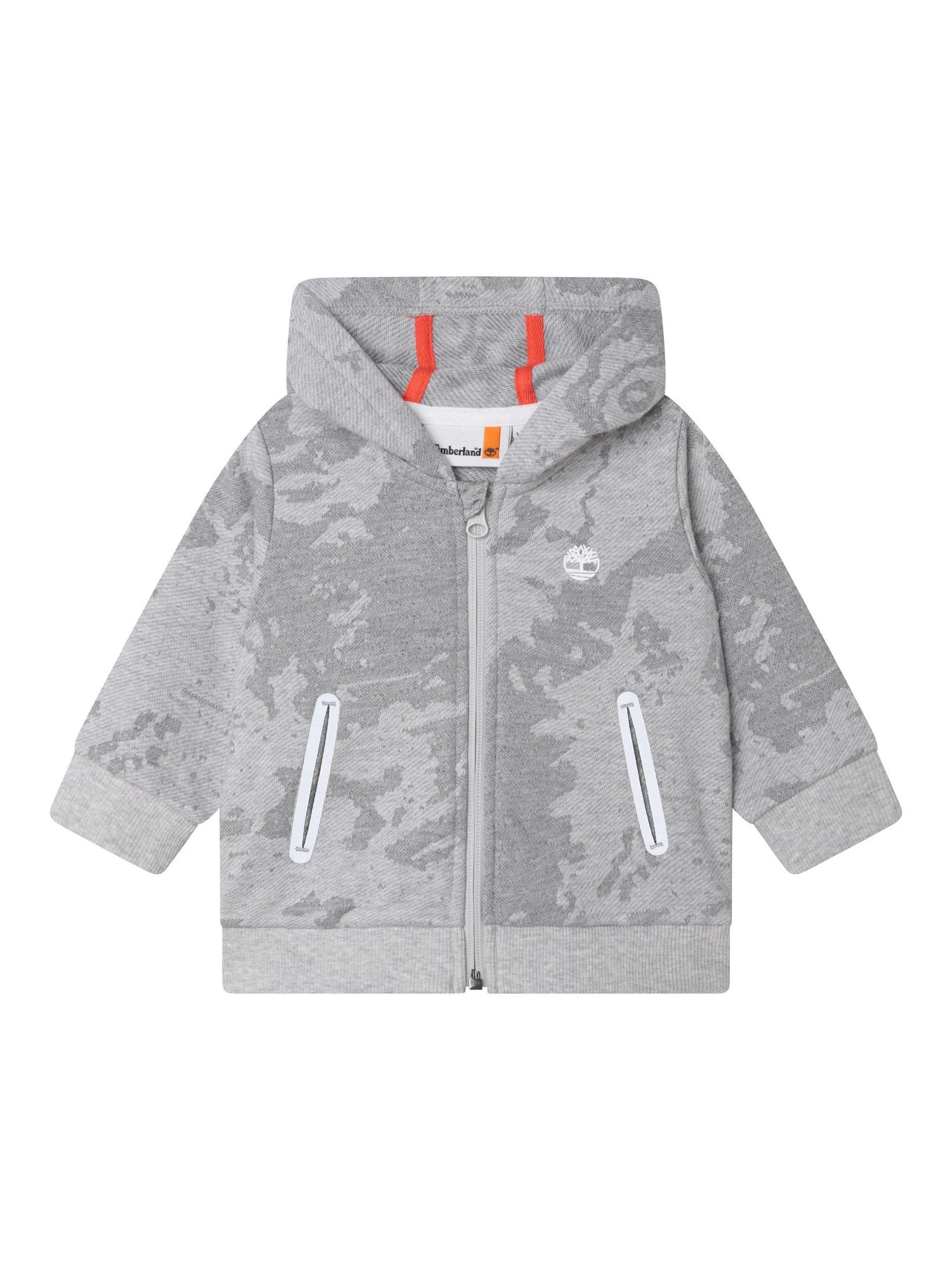 Timberland Baby Camouflage Zipped Hoodie, Light Grey