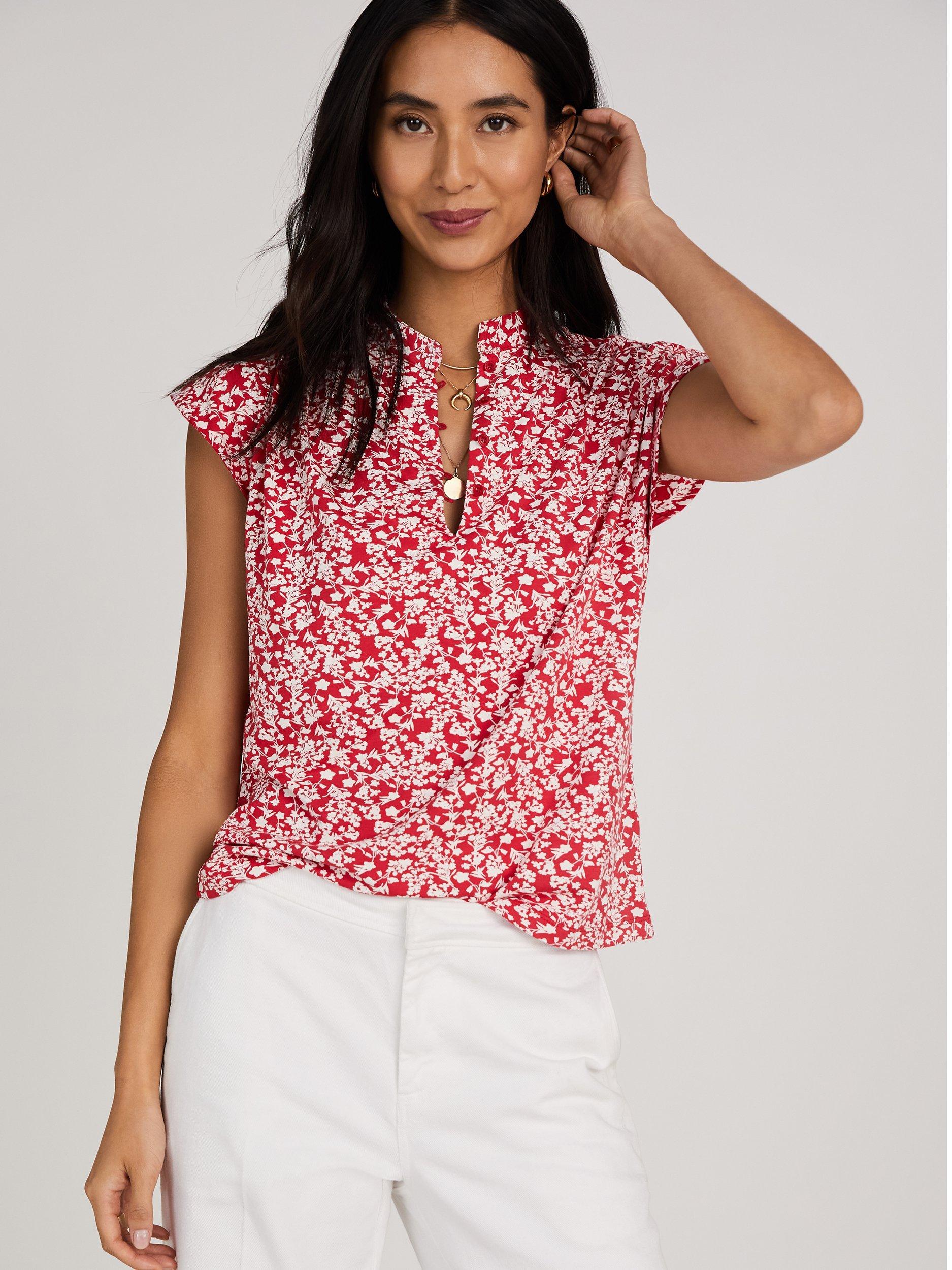 Baukjen Joyce Sleeveless Blouse, Red Foliage