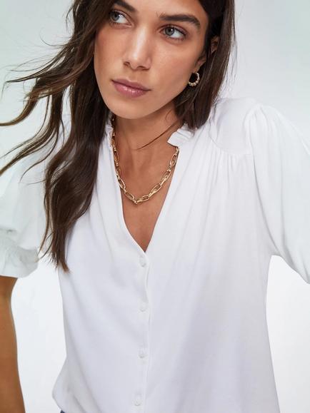 Baukjen Noa Ruffle Collar Blouse - view 2, Pure White