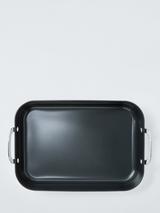 Jamie Oliver Big Love Epic Roaster met handgrepen en ingesprongen rand, oven -tot-tafel steengoed brander met transparant glazuur, vaatwasser, magnetron, ovenbestendig, 39 x 25 x 8 cm
