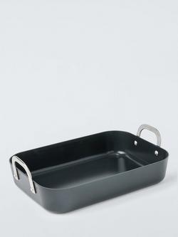 John Lewis Contemporary Aluminium Ceramic Non-Stick Roaster - view 2, Black