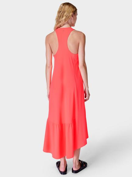 Sweaty Betty Explorer Midi Dress - view 2, Lipstick Red