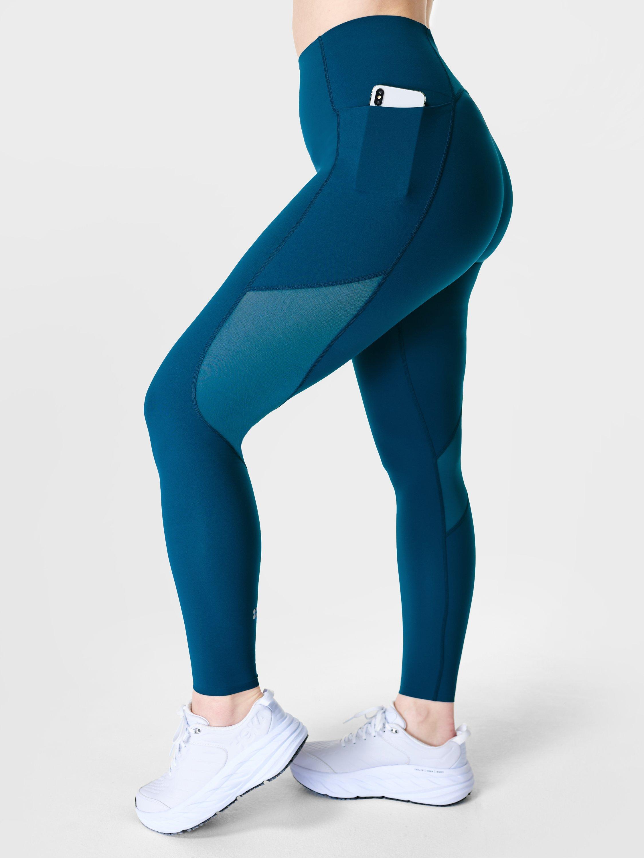 Sweaty Betty Aerial Power UltraSculpt High-Waisted Gym Leggings, Colossal Blue