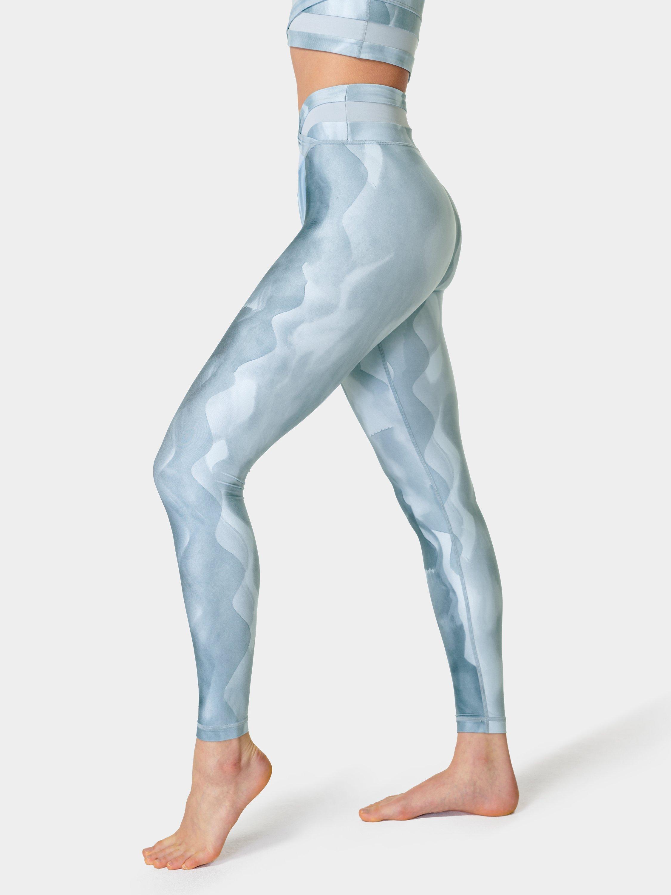 Sweaty Betty All Day Wrap Waist Leggings, Blue Vintage 