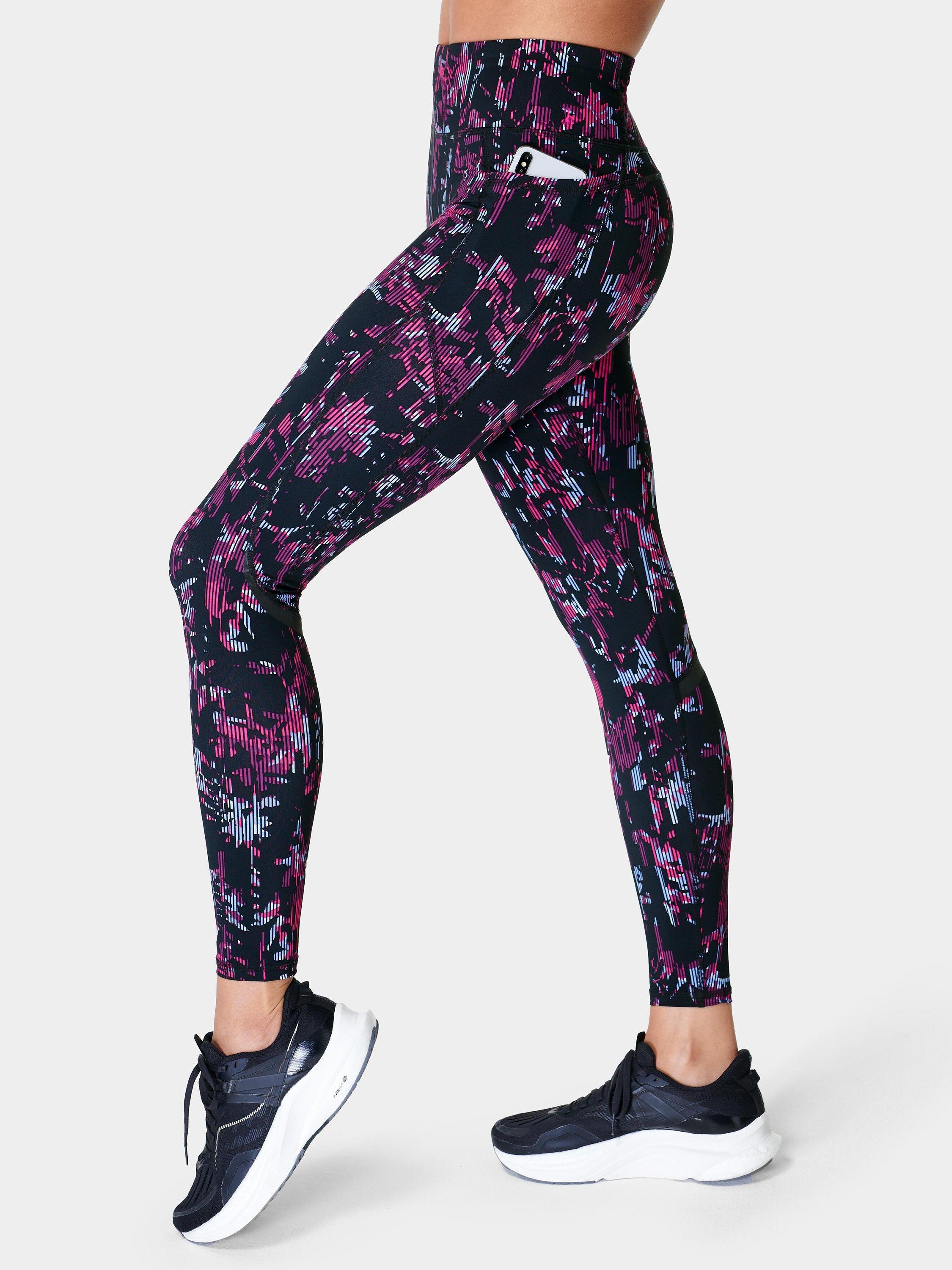 Sweaty Betty Zero Gravity Running Leggings, Pink Floral 