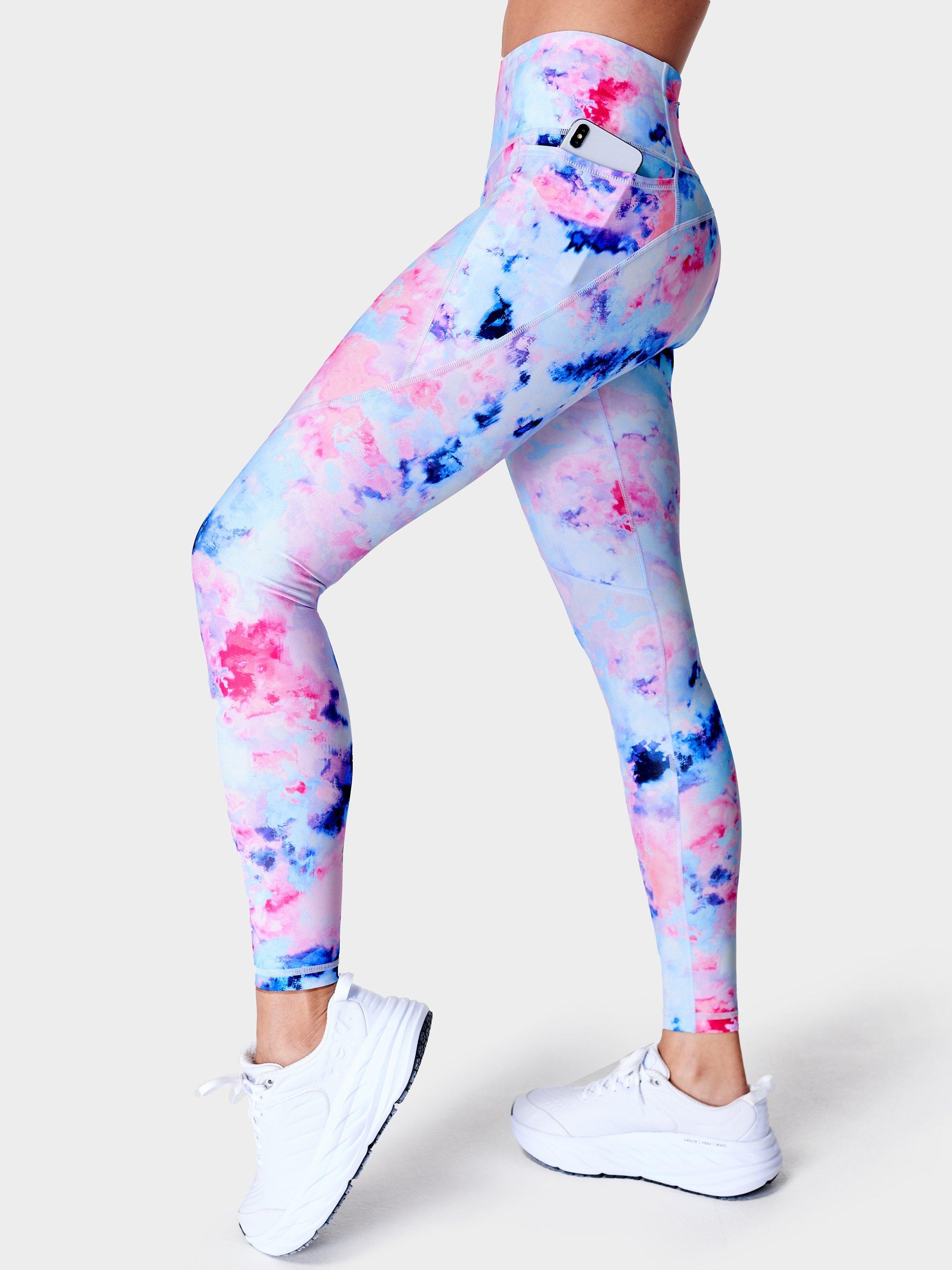 Sweaty Betty Power Gym Leggings, Pink Acid Spray 